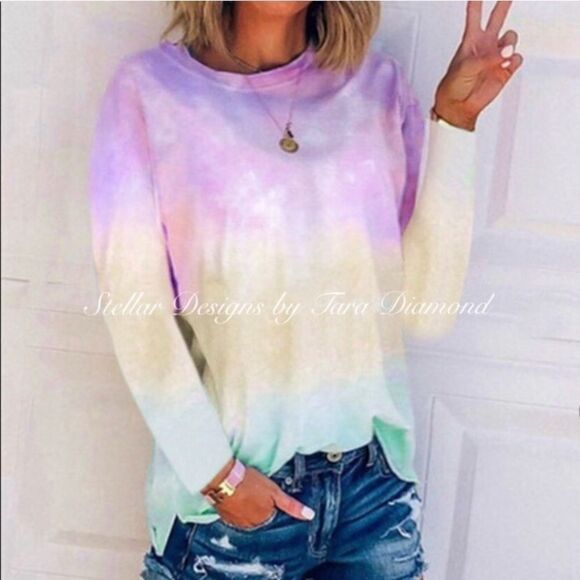 Pastel Tie-Dye Long Sleeve Shirt - Picture 3 of 5